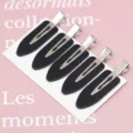 Set of five black seamless creaseless hair clips for makeup and DIY hair styling - No-Crease Hair Clips / 1 Piece / Black