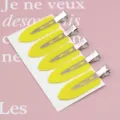 5er-Set gelbe markierungsfreie Haarspangen für DIY-Schmuck und Haarstyling-Zubehör - Knickfreie Haarclips / 1 Stück / Gelb