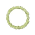 Chouchou élastique en soie de mûrier vert clair premium de 1cm pour cheveux de femmes - 1cm de Large / Vert Citron