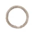 Chouchou fin en soie de mûrier 100% champagne, élastique à cheveux de 1 cm - 1cm de Large / Khaki Clair