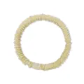 Chouchou fin en 100% soie de mûrier jaune pâle, élastique à cheveux délicat de 1cm - 1cm de Large / Jaune Crème