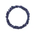Chouchou en soie de mûrier 100% bleu marine, accessoire cheveux élégant et minimaliste - 1cm de Large / Gris Fumée