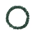 Chouchou fin professionnel 100% soie de mûrier en élégante couleur vert forêt profonde - 1cm de Large / Vert Premium