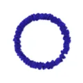 Chouchou fin bleu roi en 100% soie de mûrier élastique à cheveux élégant pour femme 1cm - 1cm de Large / Aqua