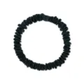 Chouchou noir en pure soie de mûrier 100 %, élastique à cheveux en soie fine de 1 cm - 1cm de Large / Vert Foncé