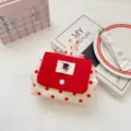 Red polka dot cosmetic bag portable makeup storage bag cute canvas toiletry organizer pouch - Vintage Red Polka Dot