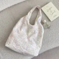 Bloemen canvas shopper tas casual schoudertas voor dames dagelijks gebruik handtas - Vest Tote Stijl