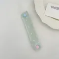 Macaron green polka dot cord organizer strap with cute heart and round snap buttons for cables. - Light Green Satin Polka Dot