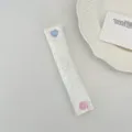 Cute Polka Dot Cable Organizer with Heart Snap Button for Earphones and Data Cords - Small White Polka Dot