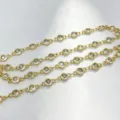 Catena in zircone placcato oro 18K, accessori per gioielli fai da te, bracciale all'ingrosso - 4mm / Oro