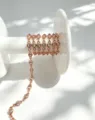Catena in zircone a cuore oro rosa, variante di accessorio per gioielli fai da te e collane. - 4.5*4.5mm / Oro Rosa - Zircone Bianco