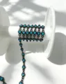Accessori per gioielli fai da te catena zircone cuore colorato collana bracciale. - 4.5*4.5mm / Nero - Blu Turchese