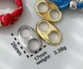 DIY Metall Dosenlasche Anhänger für Armbänder Schmuckherstellung Komponenten 26mm 17mm - Nur Zubehör (Laschenform) / Gold