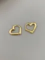 Elegant gold-plated heart huggie earrings for women, minimalist daily chic jewelry. - Heart Style - Gold (Small)