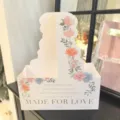 Portable paper flower box for milk tea cups and bouquet arrangements, perfect DIY gift box. - 10 Pieces Pack / White Pink
