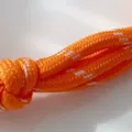 Orange geflochtenes Armband Seil, farbige gewebte Kordel, stilvolles minimalistisches Design. - Ankerkettenglied Strass Armband / Gold Orange