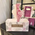 Portable paper flower box gift basket with elegant floral design for romantic bouquets. - Rose Red Style