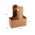 Kraft paper beverage drink carrier cup caddy portable cardboard packaging box for drinks. - 10 Pieces Pack / Kraft Color