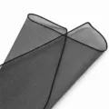 Black floral wrapping mesh gauze, semi-transparent stiff fabric for bouquets and gift packaging. - Pack of 5 / Black