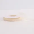 Milk White Organza Ribbon 1cm Solid Color Chiffon Ribbon for Floral Packaging DIY - Off White