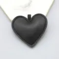 Cuore nero ciondolo in tessuto fai da te decorazione confezione regalo bouquet accessorio - Cuore / 2 Pezzi/Confezione (5x5cm) / Nero