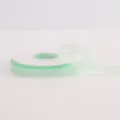 Light green organza ribbon 1cm width solid color sheer ribbon for floral packaging DIY crafts. - Mint Green