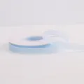 Light blue organza ribbon 1cm solid color chiffon ribbon for gift wrapping DIY bows. - Blue