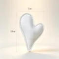 Ornamento a cuore in pelle bianca accessorio fai da te per confezione regalo 7x10cm - Cuore Asimmetrico / 2 Pezzi/Confezione (7x10cm) / Bianco
