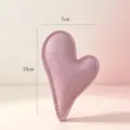 Ornamento in pelle a forma di cuore rosa accessorio decorativo fatto a mano per confezione regalo. - Cuore Asimmetrico / 2 Pezzi/Confezione (7x10cm) / Rosa