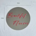 Placca decorativa rotonda a specchio con testo in inglese per confezioni regalo e bouquet di fiori. - 3 Pezzi/Confezione (18cm) / Tondo Grande Rosso