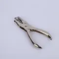 Silver metal single hole puncher hand held paper punch tool for DIY crafts and cards. - 1 Piece