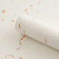 White handmade floral wrapping paper with dried petals for flower bouquet and art craft - Petal Style / 50x70cm (4 Sheets/Pack) / White