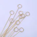 Gold metal wire memo clips for floral bouquets, place card holders and DIY craft decor. - Round Hoop Style / 10 Pieces Pack