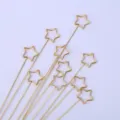 Gold star wire card holders for floral bouquets, memo clips, and DIY craft materials. - Star Style / 10 Pieces Pack