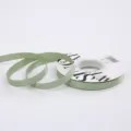 Light green satin ribbon roll for gift wrapping, floral bouquets, and DIY craft projects. - 1.0cm / Cream Green