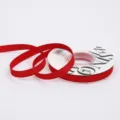 Red satin ribbon roll for gift wrapping, wedding decoration, flower bouquet and crafts. - 1.0cm / Red