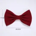 Red fabric bowknot gift packaging decorative bow for flower box and gift wrapping. - L / 5 Pieces / Burgundy