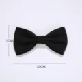 Classic black fabric bow tie accessory for gift box packaging, simple and elegant design. - S / 5 Pieces / Black