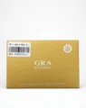 Moissanit Edelstein Zertifikat Verpackungsbox, goldene Schmuck Geschenkbox mit Steindaten. - GRA Zertifikat Inbegriffen