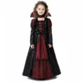 Costume de Vampire Halloween Fille Déguisement Diable Cosplay Robe De Fête Enfant - S (Conseillé 100-110) / G-0108
