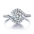 Luxus 925 Sterling Silber Zirkonia Ring elegante Mode Damen Schmuck Hauptansicht Foto - Größe 6 / Weiß