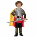 Costume de Guerrier Romain pour Enfant Déguisement Soldat Antique Halloween avec Cape et Épée - M (Conseillé 110-120) / Argent