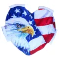 Unabhängigkeitstag amerikanische Flagge Adler Herz Kostüm Party Karneval patriotische Kleidung - Einheitsgröße / Herzförmiges Adler-Design zum Unabhängigkeitstag