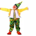 Kinder Clown Kostüm Set mit Hut und bunten Punkten Design für den perfekten Auftritt. - ZA-005
