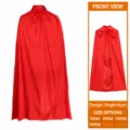 Red Halloween cape costume cloak for adults and kids party dress up cosplay apparel - Single-Layer Cape - Red