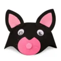 Lindo sombrero de fieltro de animales para niños fiesta divertida accesorio gracioso - Gato negro