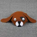 Sombrero de fieltro de perro marrón para niños disfraz de animal de dibujos animados fiesta máscara - Perro Marrón
