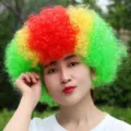 Colorful afro wig for Halloween party, funny costume rainbow curly hair for adults kids. - One Size / Style B