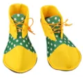 Funny clown shoes for adult kids cosplay costume, bright polka dot big foot shoes. - Kids One Size (L 26 * W 13) cm / Clown Shoes - 02