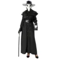 Halloween plague doctor costume cosplay set with bird beak mask hat and long black coat. - S (Recommended for 165-175) / Plague Doctor 01 with Oil Lamp
